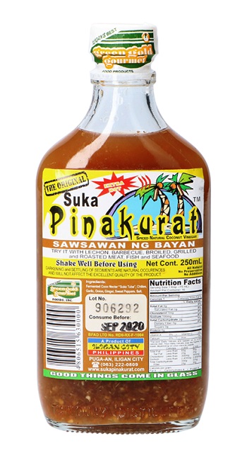 Aceto filippino speziato e piccante Suka Pinakurat 250 ml.